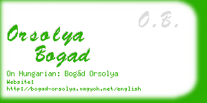 orsolya bogad business card
